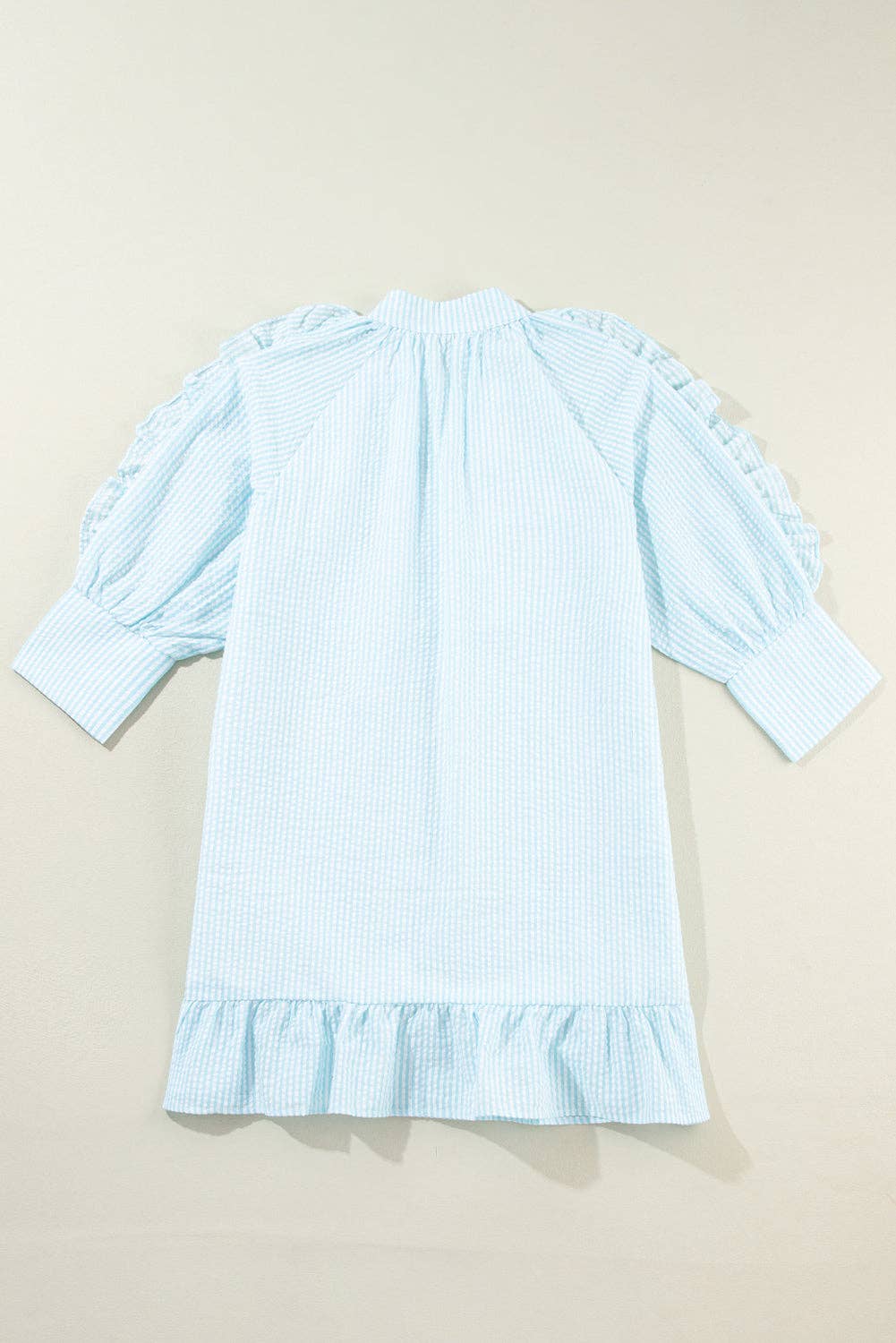 Ruffle Puff Sleeve Mini Dress